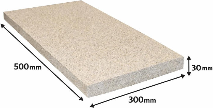 Vermiculite Schamotte Ersatz, 5 Platten 500 x 300 x 30 mm, Feuerraum Auskleidung