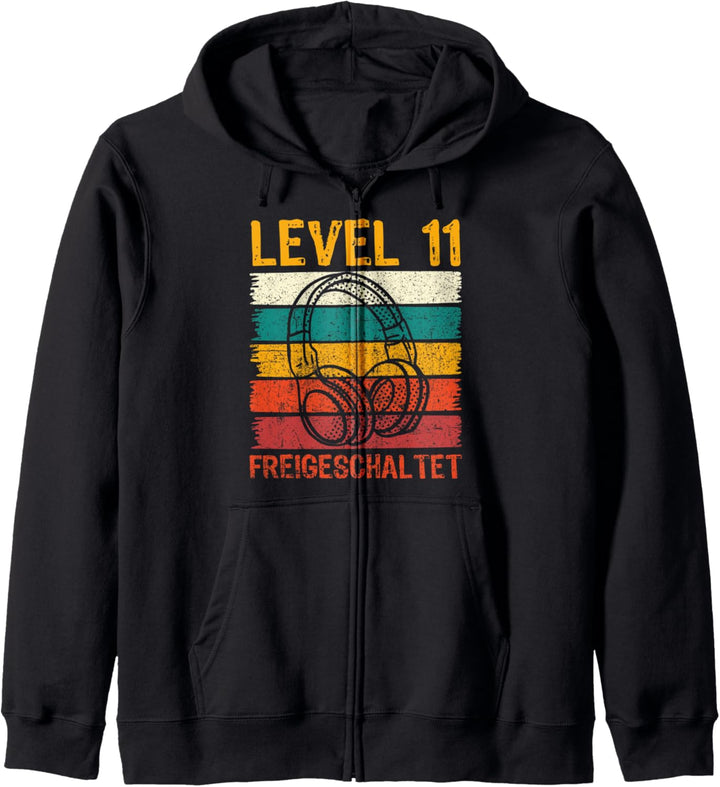 11.Geburtstag Jungen Video Gamer Level 11 freigeschaltet Kapuzenjacke