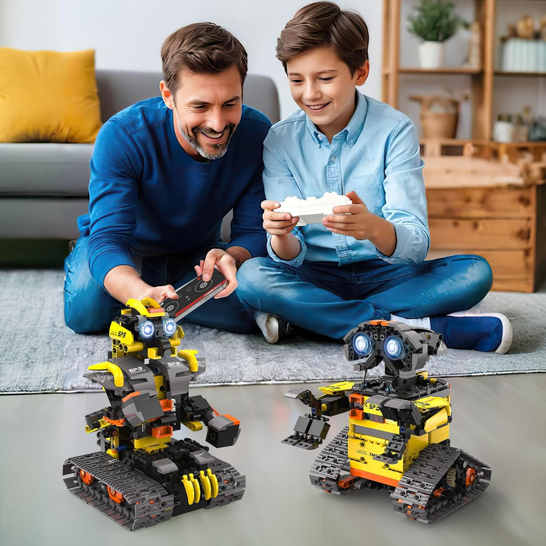 Technic Roboter Bauspielzeug Bausatz, 688PCS 5-IN-1 RC Roboter und Auto, Ferngesteuert und App Robot