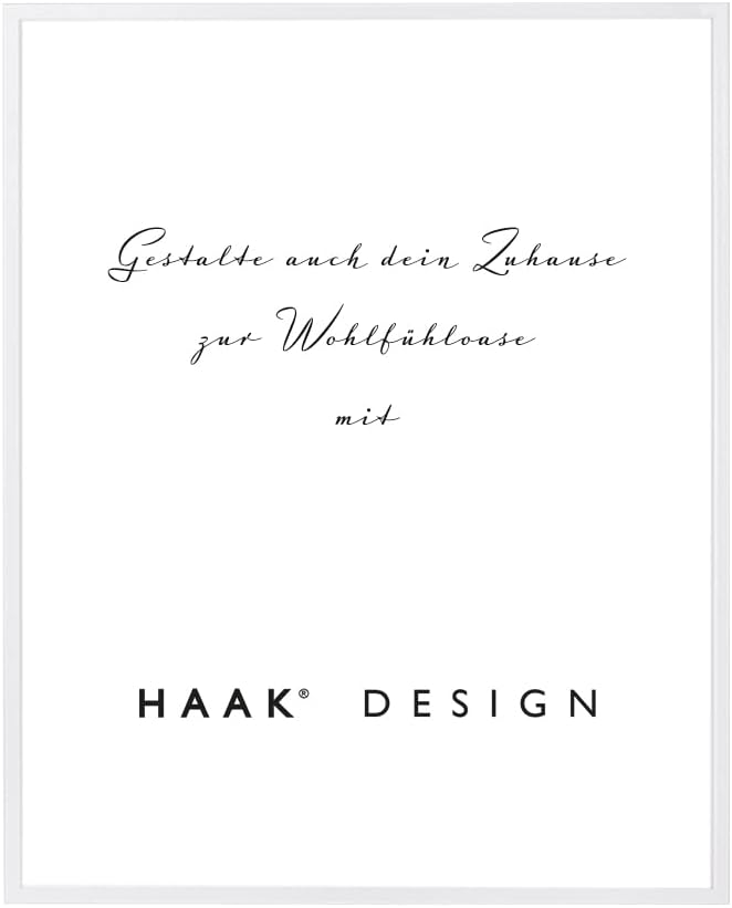 HaakDesign schmaler Bilderrahmen Alena Aluminium Alubilderrahmen 80 x 120 cm Weiss Fotorahmen, Gesch