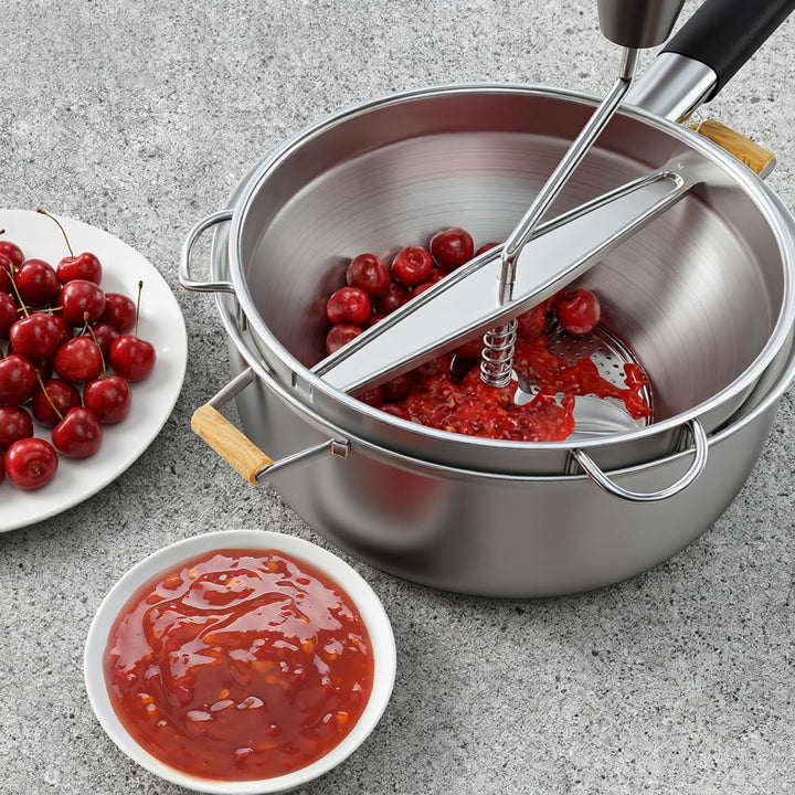 Siebeinsatz, Handkurbel für Nahrung, ergonomisches Drehdesign für Tomatensosse und Kartoffelpüree, l