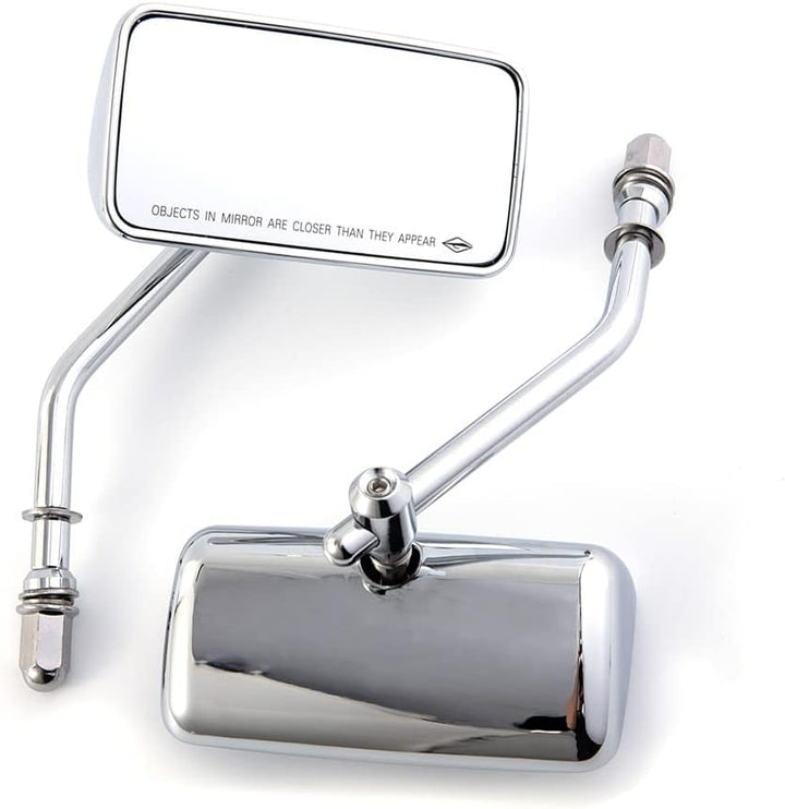 Motorrad Rückspiegel 8mm 10mm Universal Schwarz Vintage Aluminiumlegierung Lenker Seitenspiegel für