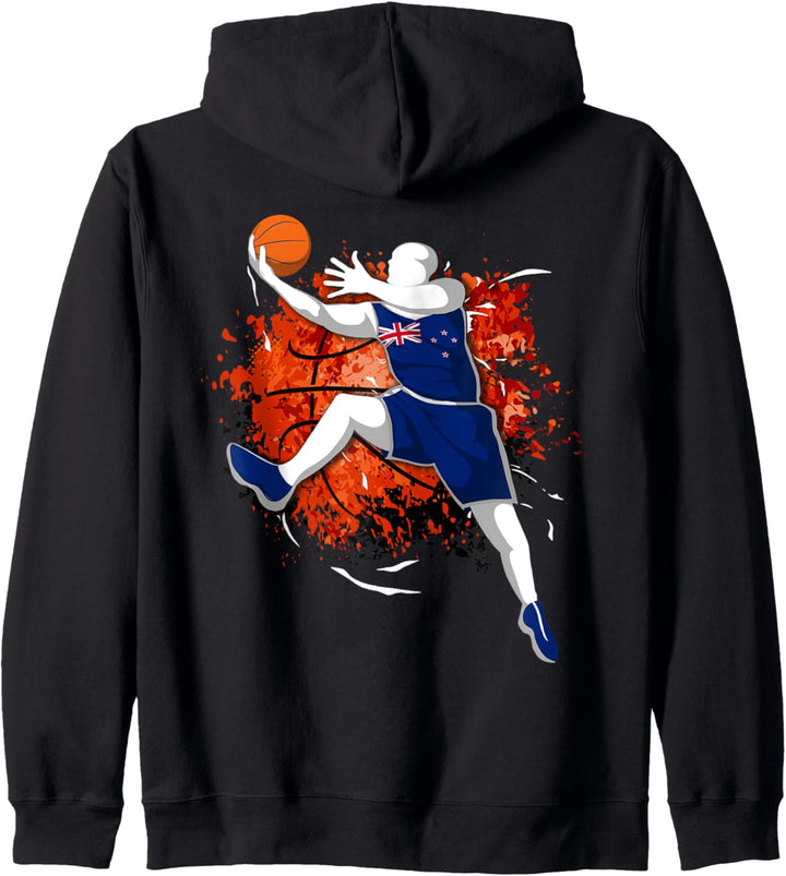 Neuseeland Basketball Neuseeländische Nationalflagge Sport Kapuzenjacke