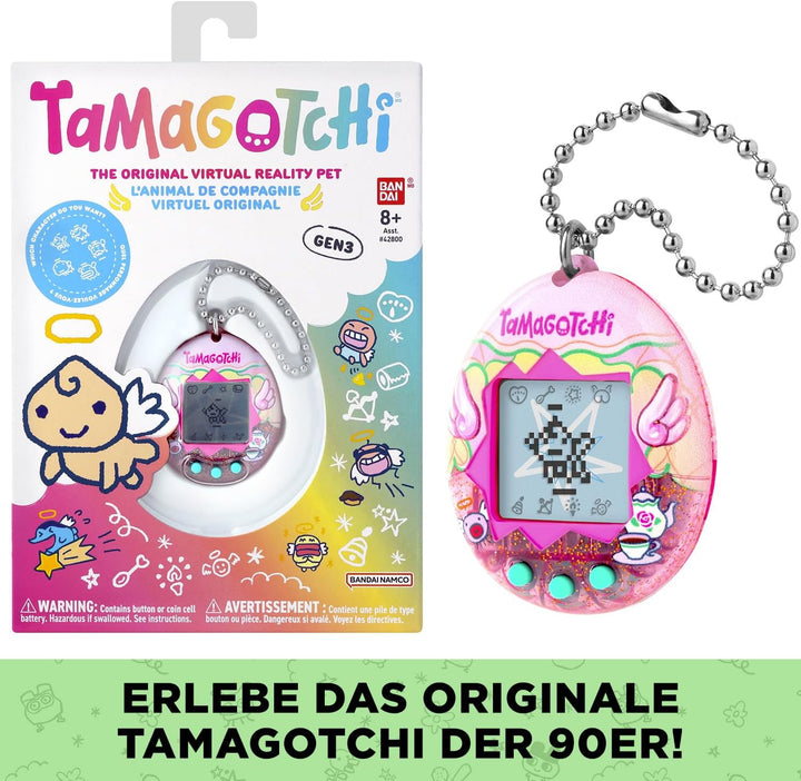BANDAI 46170 - Tamagotchi Angel Virtuelles Haustier, Mehrfarbig, 46170, elektronisches Spielzeug für