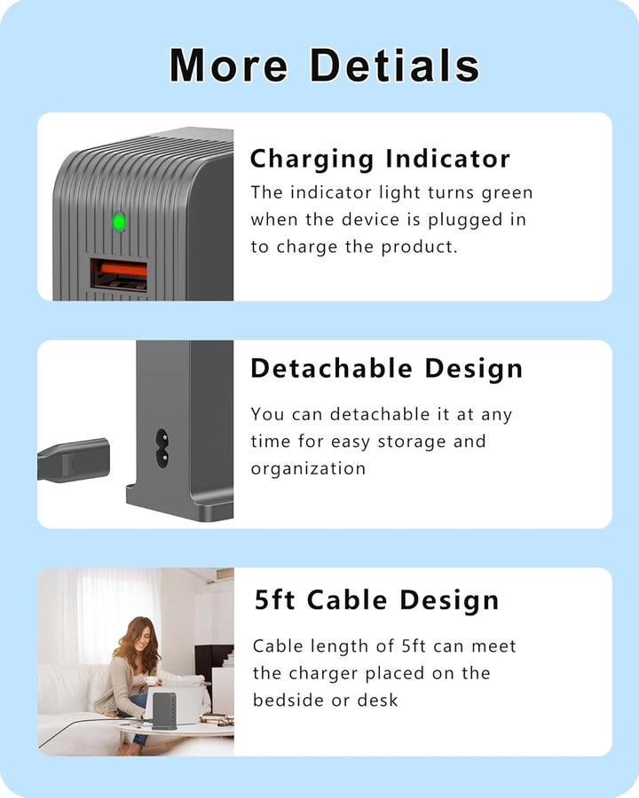 50W USB Ladegerät Mehrfach 6 Port USB Netzteile Handy Ladestation Steckdose für iPhone 15/14/13/12 P