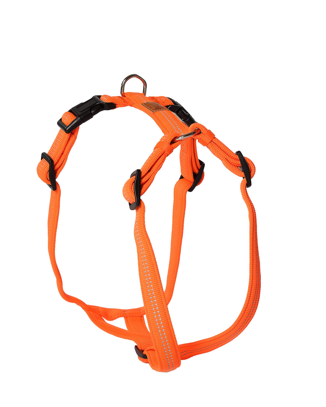 Feltmann Hundegeschirr - Super Soft, Neonorange, reflektierend, Bauchumfang 60-80 cm, 25 mm Bandbrei