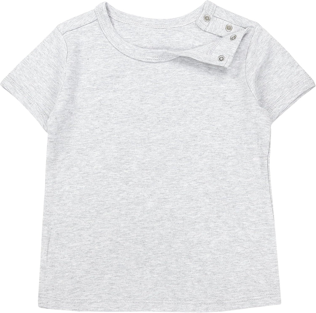 Baby Jungen Kurzarm T-Shirt mit Aufdruck Unifarben Sterne Streifen 5er Set, Baby Junge