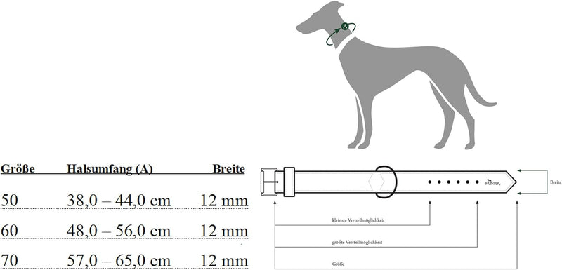 HUNTER LIST Hundehalsband, Tau, Leder, maritim, strapazierfähig, wetterfest, geschmeidig, 50 (S-M),