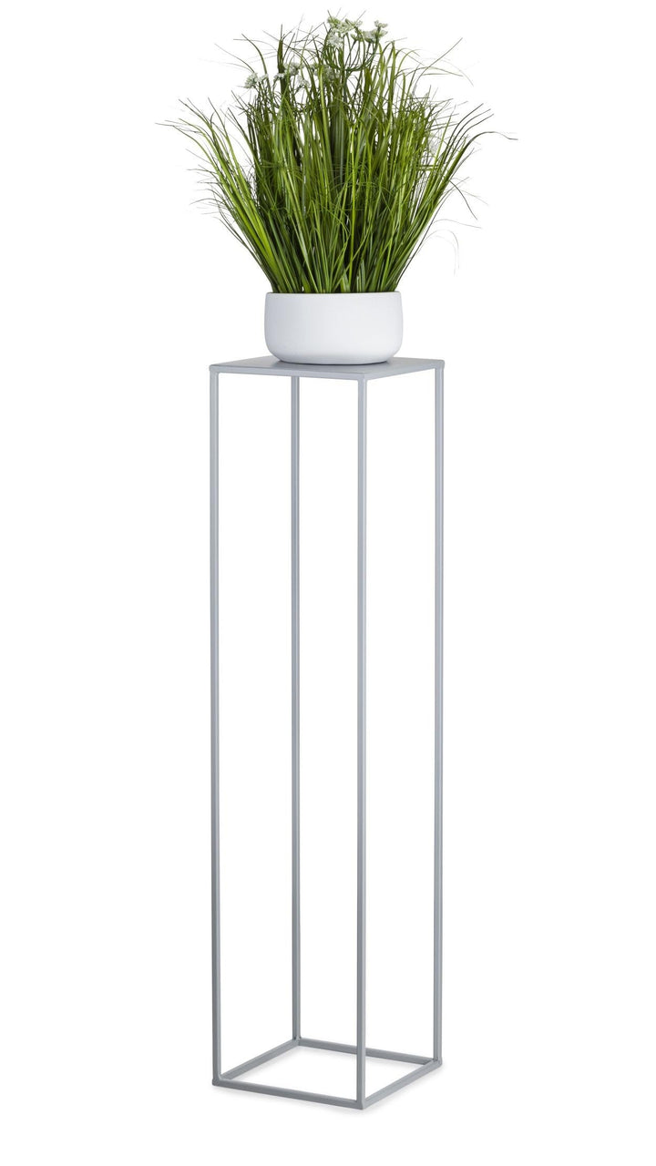 Blumenständer Metall Grau 106 cm Hoch - Solider und Robuster Blumenhocker Metall - Pflanzenständer f