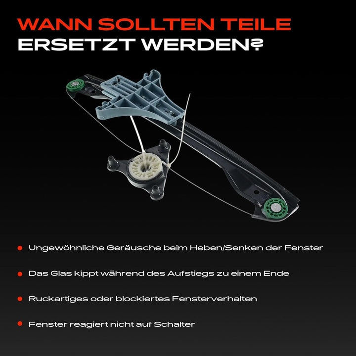 Frankberg Fensterheber Hinten Links Kompatibel mit Polo 9N_ 1.2L-2.0L 4/5-Türer Schrägheck 2001-2009