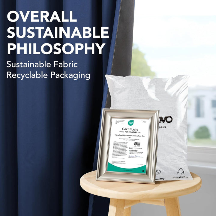 Deconovo 100% Verdunklungsvorhänge Vorhang Blickdicht Vorhänge mit Ösen Gardinen Wohnzimmer Thermovo