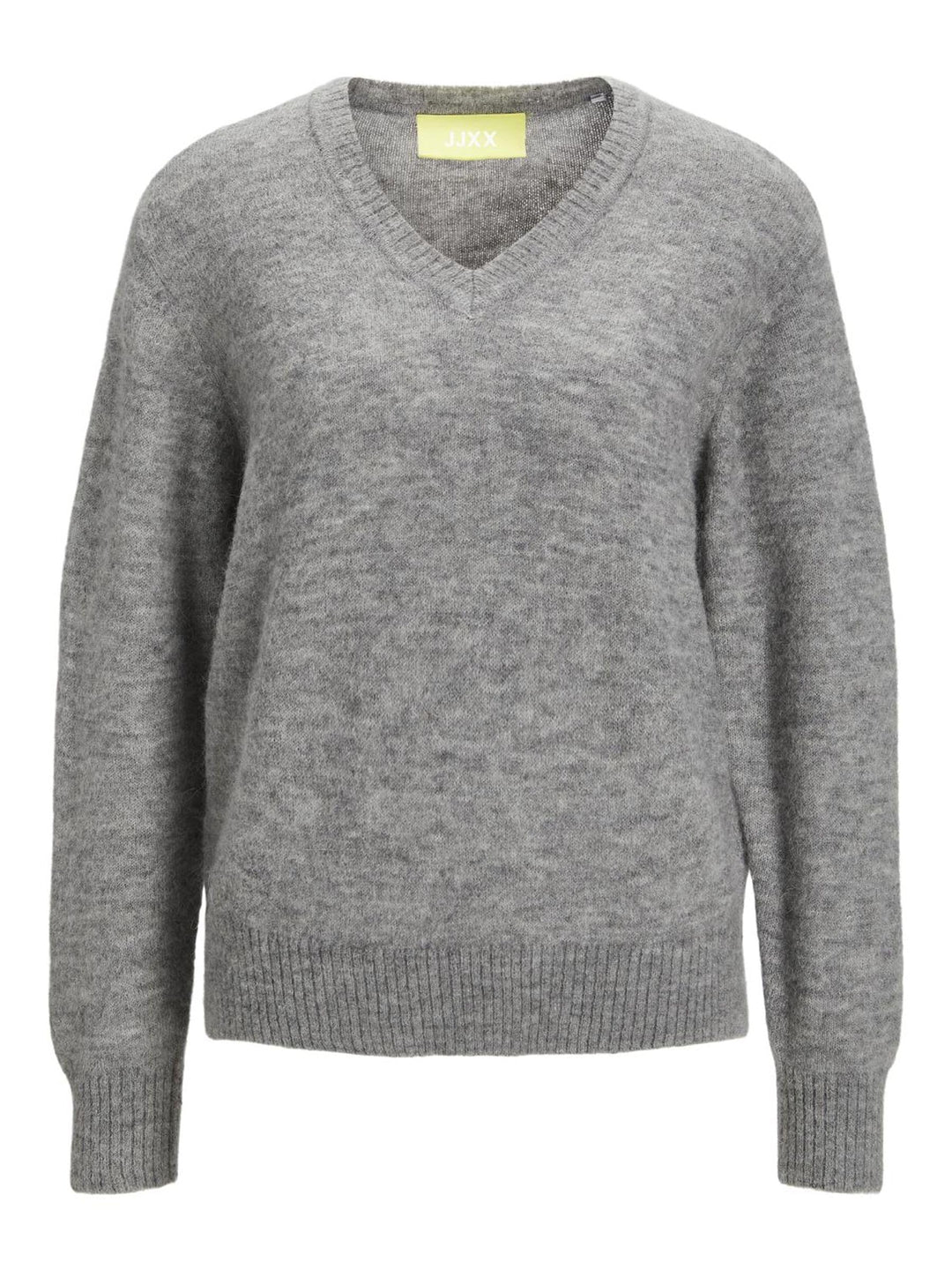 Jack & Jones Women's JJXX JXNANA LS Upgrade V-Neck Knit NOOS Pullover XL Grey Melange, XL Grey Melan