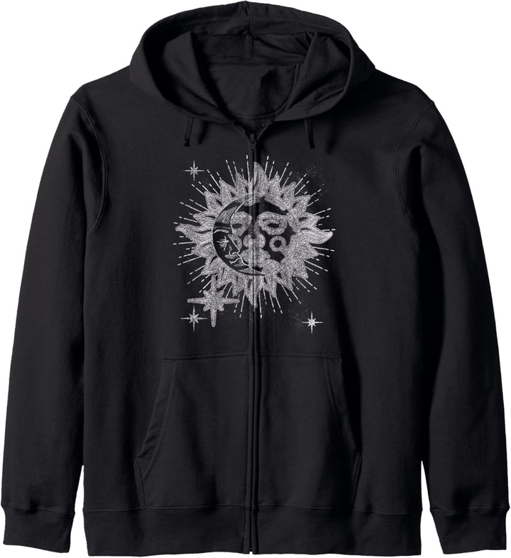 Trendy Textured Celestial Kapuzenjacke