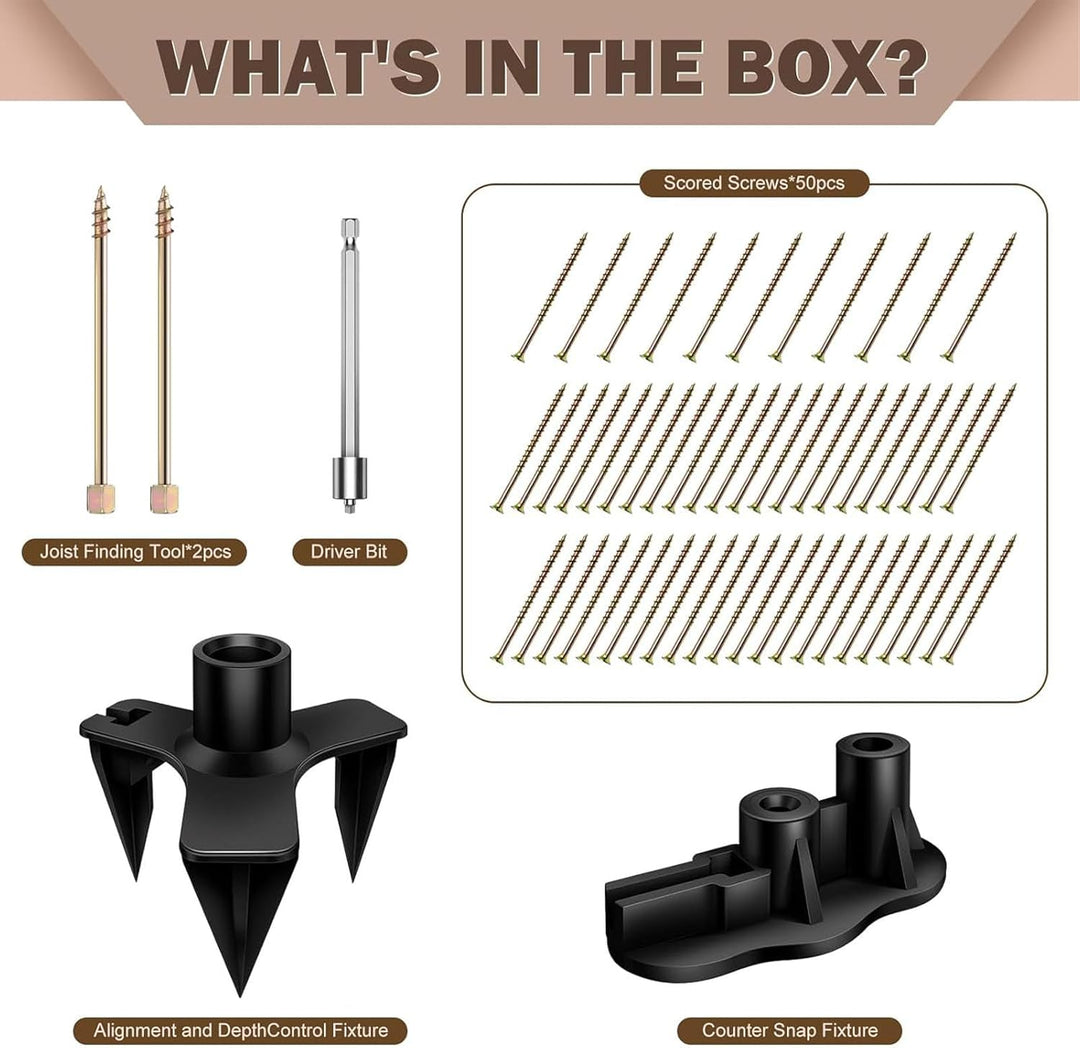 Boden Reparatur Set, Squeak No More Kit Eliminiert Boden Quietschen, Enthält 5 Hilfswerkzeuge und 50