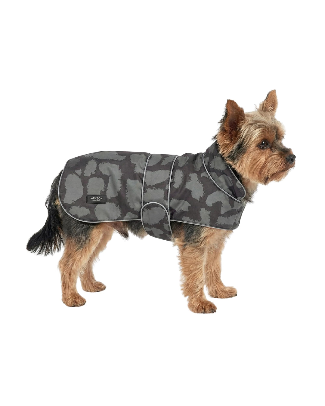 Larkson Hundemantel Grau Leo - Jonte - Regenmantel für Kleine & Mittelgrosse Hunde - 10000 mm Wasser