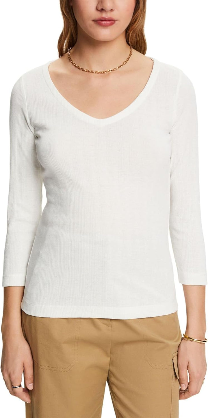 ESPRIT Longsleeve im Pointelle-Design