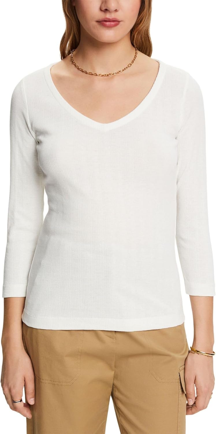 ESPRIT Longsleeve im Pointelle-Design