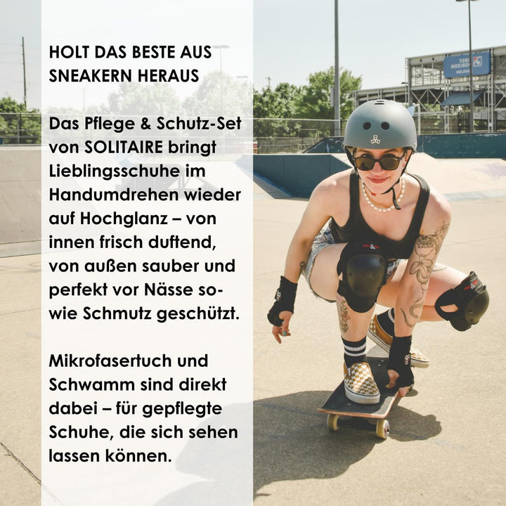 SOLITAIRE Premium Sneaker Reinigungsset – Reinigung für Sneaker und Schuhe, inkl. hochwertigem Sneak