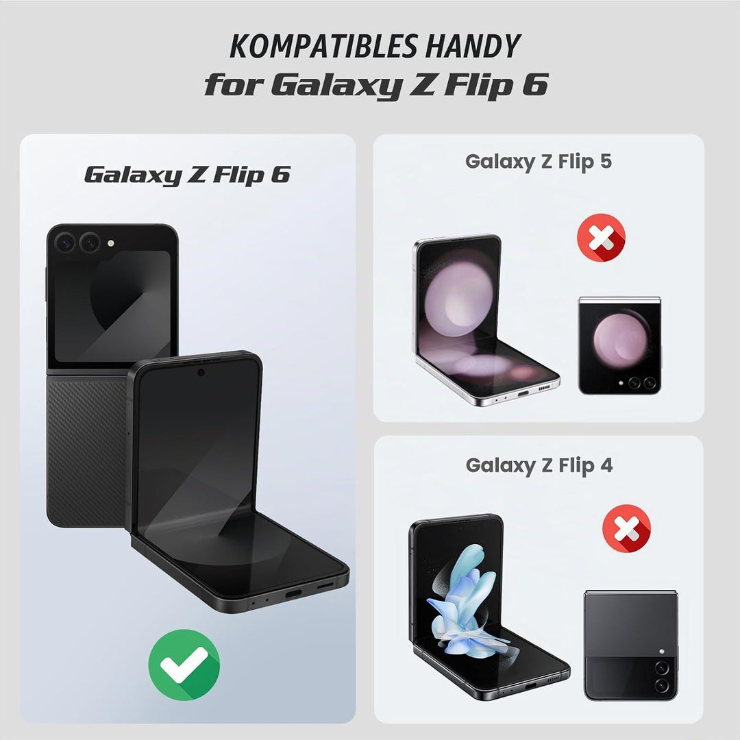Doeshine für Samsung Galaxy Z Flip 7 FE/Z Flip 6 Hülle Mag Safe, Displayschutzfolie, Ultra Dünn, Lig