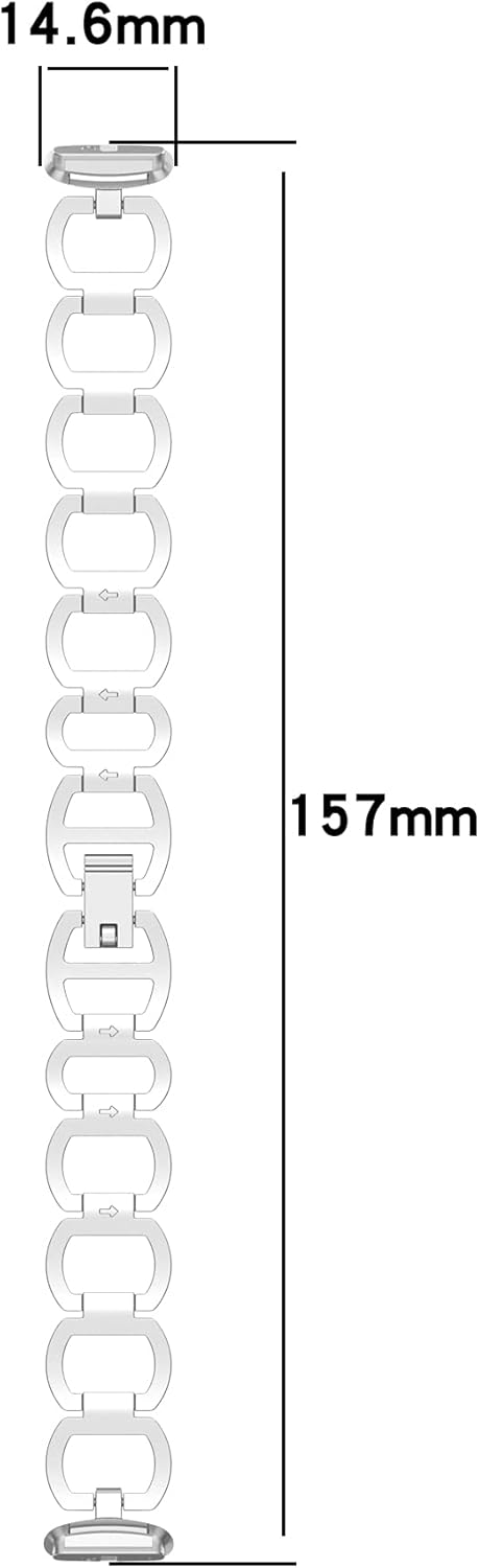 Chofit Armbänder kompatibel mit Fitbit Luxe Armband, klassisches Metall Edelstahl Armband Armbänder