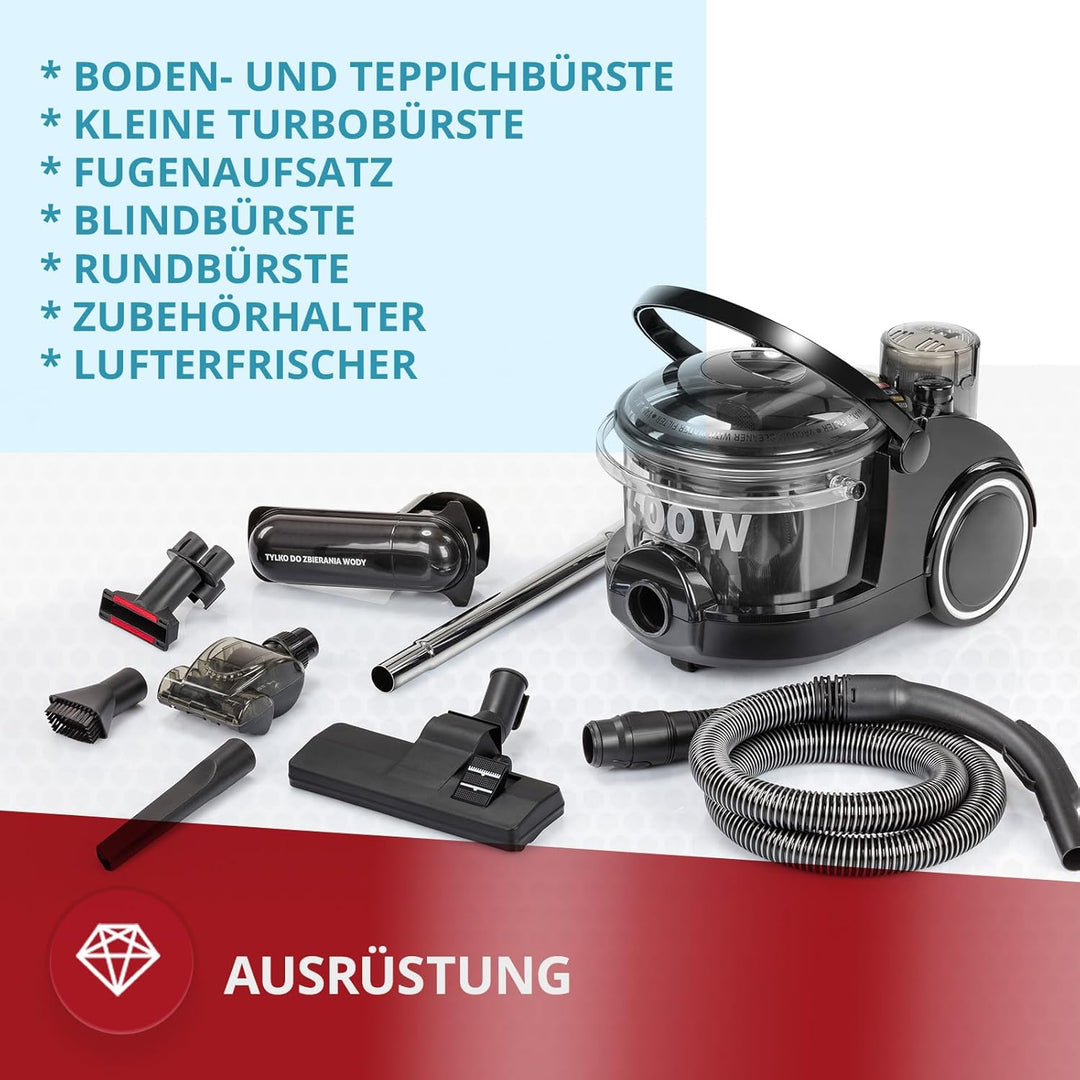 MPM - MOD-47 - Staubsauger mit Bora-Wasserfilter und Luftreiniger - für Allergiker - gegen Milben, T