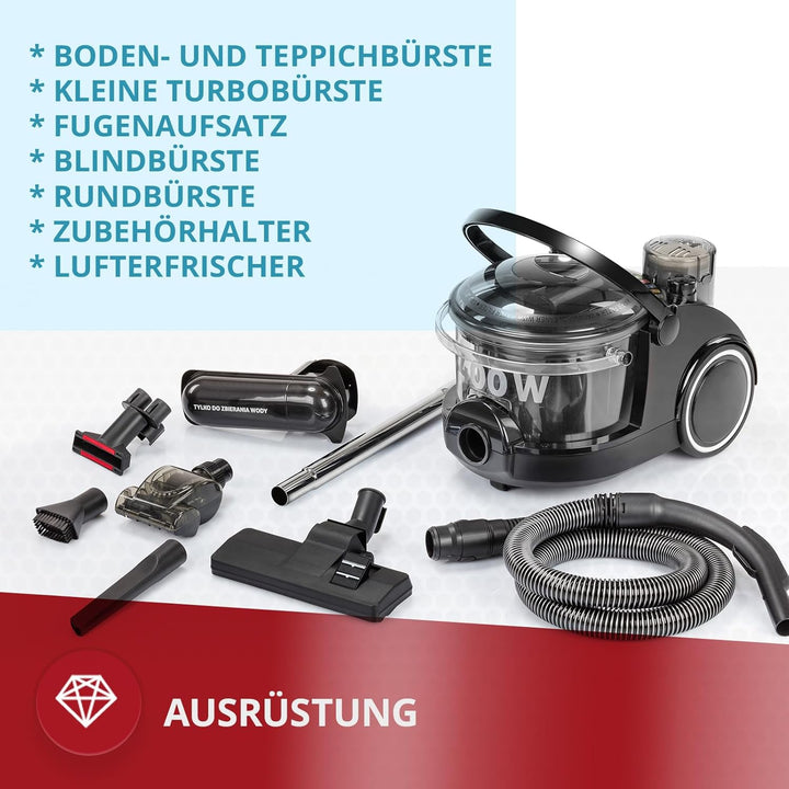 MPM - MOD-47 - Staubsauger mit Bora-Wasserfilter und Luftreiniger - für Allergiker - gegen Milben, T