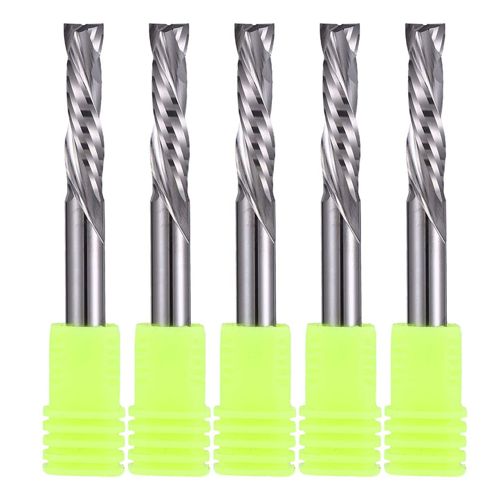 EU_HOZLY 5 Stück Hartmetall-Kompressionsfräser Up&Down 2 Nuten Schaftfräser 6 mm (0,236 Zoll) Schaft