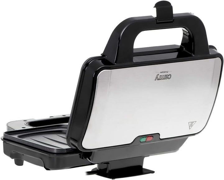 CAMRY CR 3054 Sandwichmaker XL, Toaster, 1300 W, Grillplatte mit feuerfestem Griff, Kontaktgrill mit