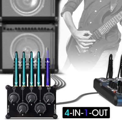 Little Bear MC5 Mini Tragbar 4 Kanal Line Mixer Live Studio Aufnahmen Passive Stereo Audio Mixer Rec