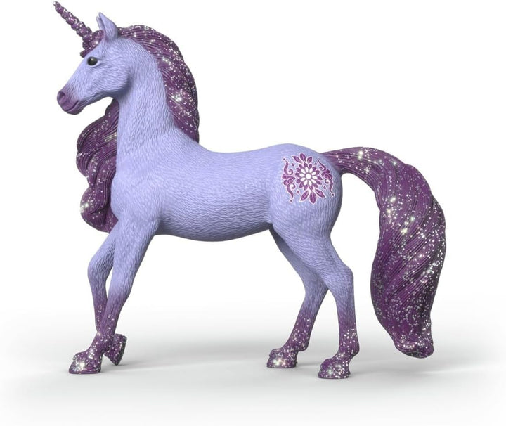 SCHLEICH BAYALA | Einhorn Hengst Orchidee 70893 | detailgetreue Einhornfigur mit Mandala | Geschenk