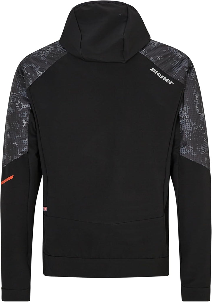Ziener Herren Nikolo Hybrid-/Aktiv-Jacke | atmungsaktiv, winddicht, funktionell (1er Pack) 46 black
