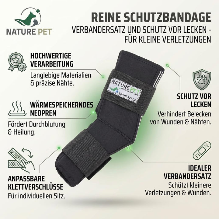Nature Pet Tarsal- / Sprunggelenk Schutz Bandage 135° Winkel für Hunde (S 4) 4 S, 4 S