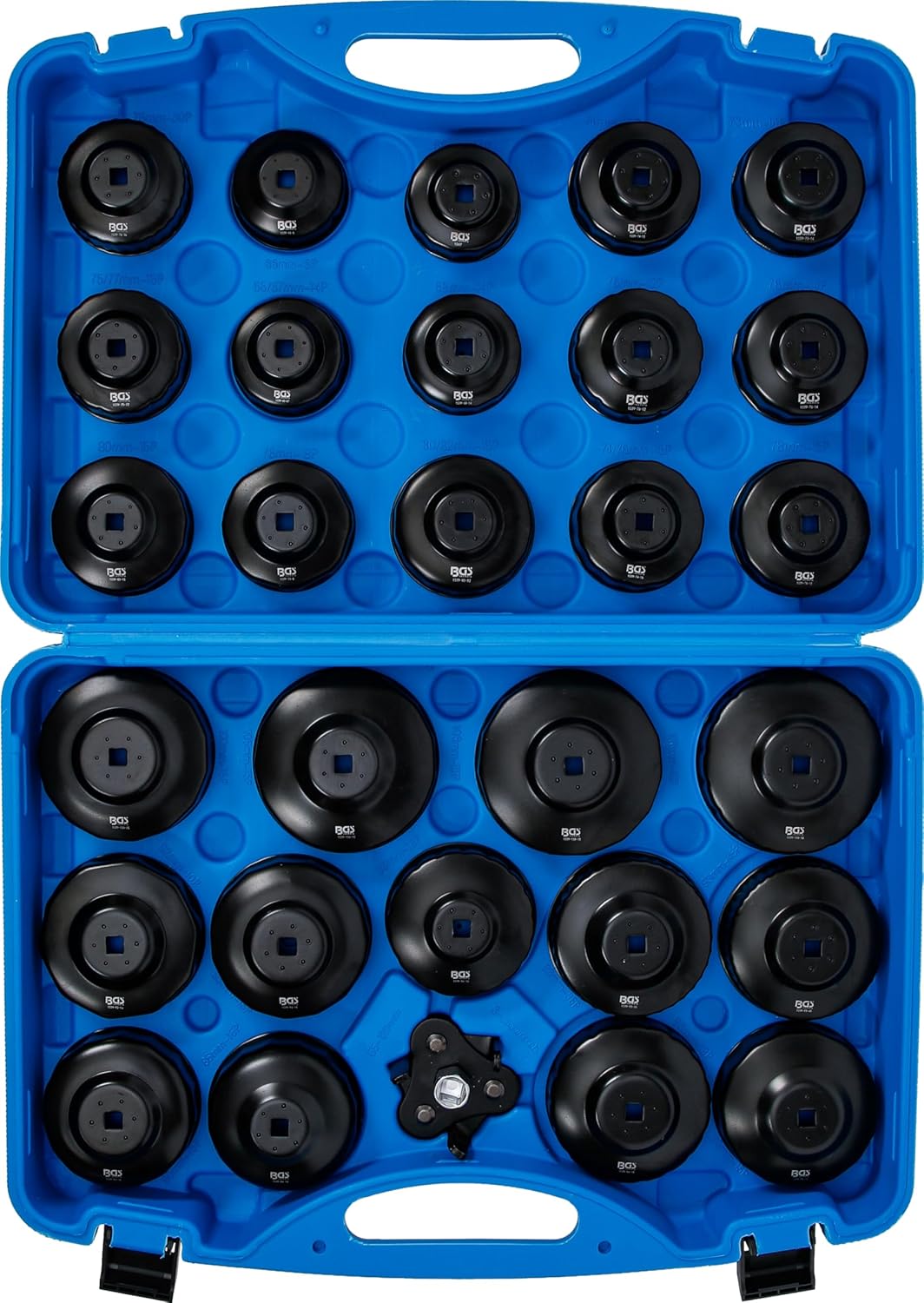 BGS 1039 | Ölfilterschlüssel-Satz | 30-tlg. | für div. Fahrzeuge geeignet | schwarz lackiert | inkl.