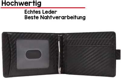 Geldbörse mit Geldklammer Geldbeutel Männer Portemonnaie Wallet Portmonaise Herren Geldtasche klein