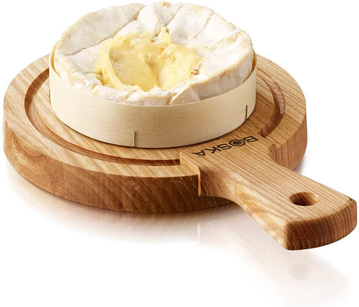BOSKA Servierbrett Rund Friends S/authentisches Design / 16 cm/Holz/Braun / 245 x 160 x 20 mm 16 x 1