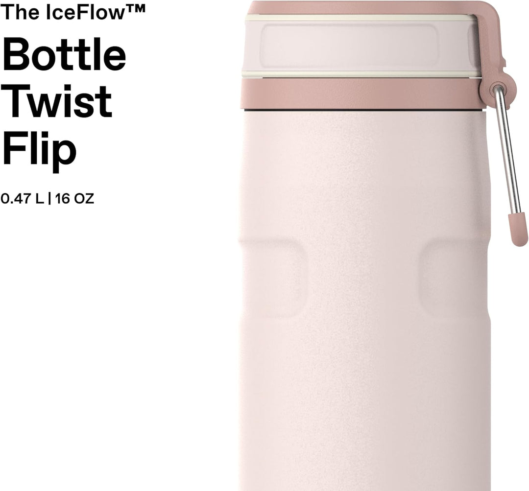 Stanley IceFlowBottle Twist Flip 0.47L - Kühlt 12 Stunden - 3 Tage Eisgekühlt - Spülmaschinenfest -