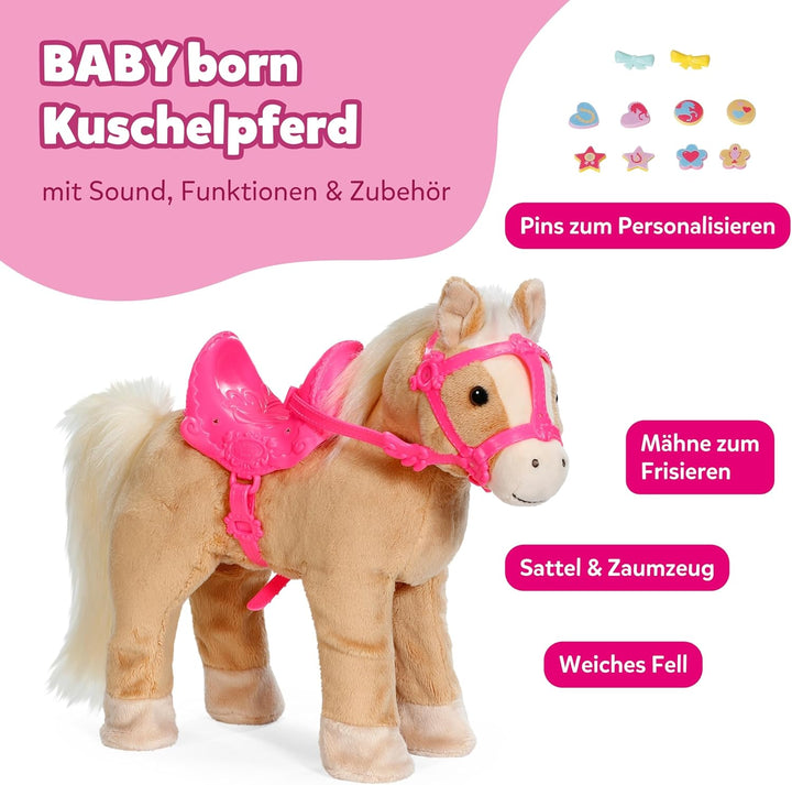 BABY born, Puppenpferd, BABY born My Cute Horse, interaktives Pferd mit Lauf- und Soundfunktion, Plü
