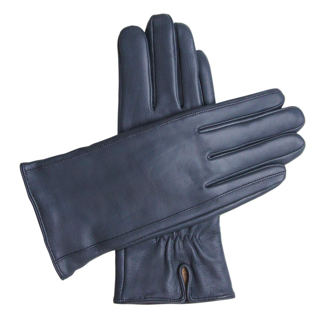 Downholme Klassische Lederhandschuhe mit Innenfutter aus Kaschmir für Damen M Dunkelblau, M Dunkelbl