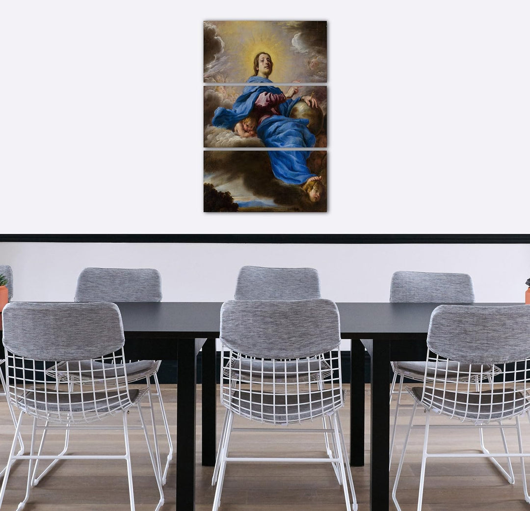 Printed Paintings Leinwand 3-teilig(80x120cm): Domenico Fetti - Salvator Mundi 80x120 cm (3-teilig )