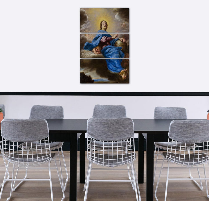 Printed Paintings Leinwand 3-teilig(80x120cm): Domenico Fetti - Salvator Mundi 80x120 cm (3-teilig )