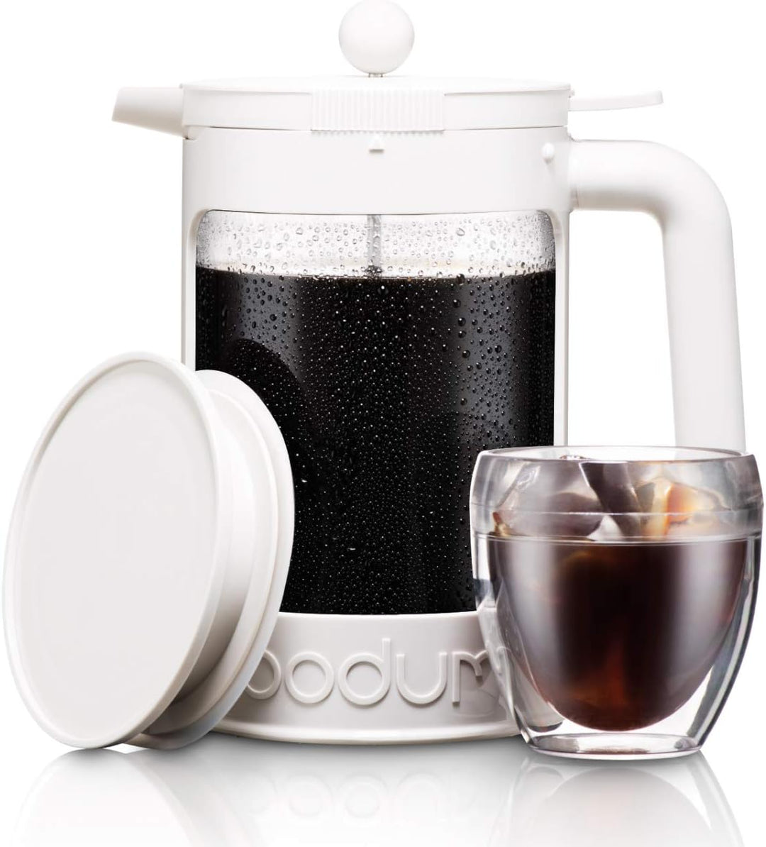 Bodum k11683 – 913 Bean Kaffeebereiter Eiskaffee Kunststoff weiss 12,5 x 20 x 22,7 cm 1,5 l, Weiss
