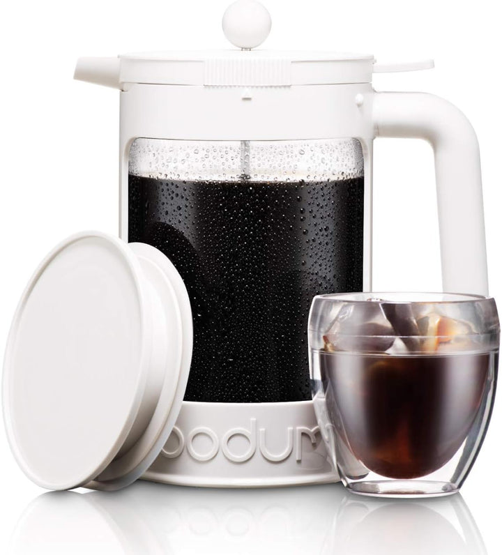 Bodum k11683 – 913 Bean Kaffeebereiter Eiskaffee Kunststoff weiss 12,5 x 20 x 22,7 cm 1,5 l, Weiss