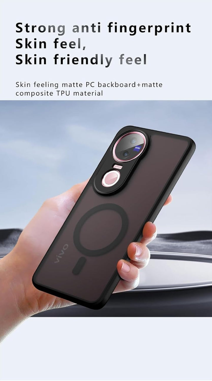 GIOPUEY Magnetische Handyhülle für VIVO V50/VIVO V50e Hülle, Case Kompatibel mit MagSafe, Matte PC Z