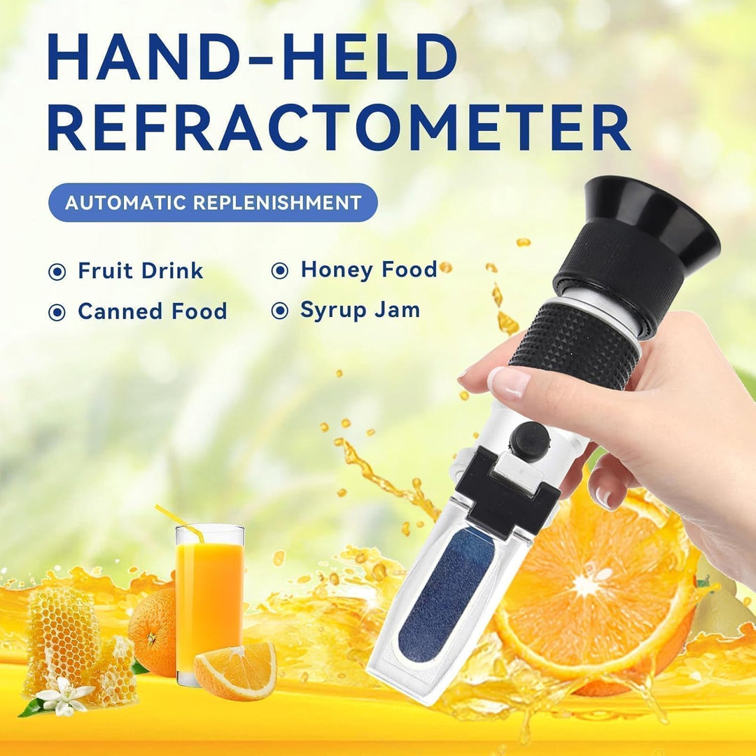 Frostschutz Refraktometer, 0-90% Brix Meter Refraktometer Tragbares Handrefraktometer zur Messung de