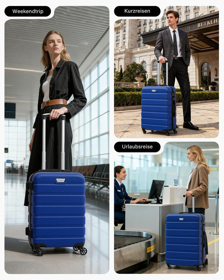 COOLIFE Koffer Gross 77cm XL, PC+ABS, Rollkoffer mit 360° Spinner Räder | TSA Zahlenschloss, Leicht