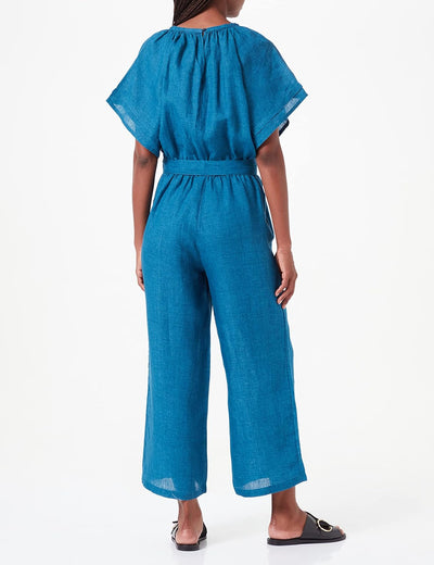 s.Oliver Damen Overall 3/4 32 Dark teal melange, 32 Dark teal melange