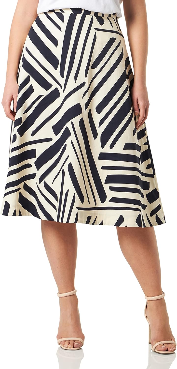 Seidensticker Damen Regular Fit Midi Rock 46 Blau, 46 Blau