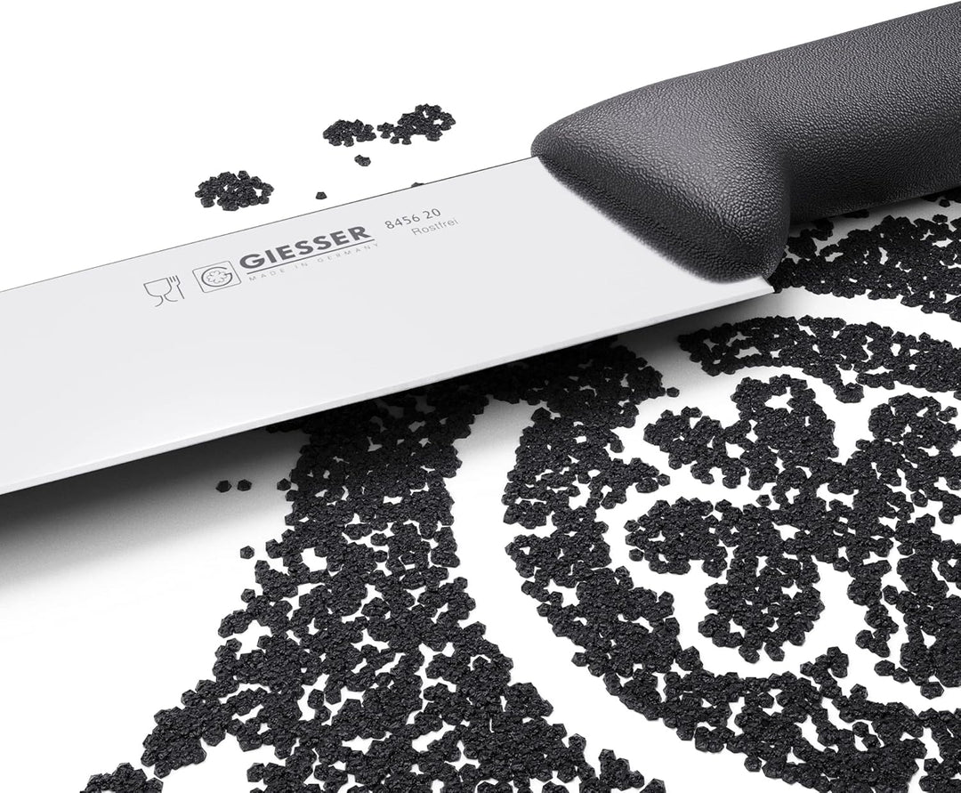 Giesser seit 1776 - Made in Germany - Tranchiermesser schwarz, Basic Black, Klinge 20 cm, rutschfest