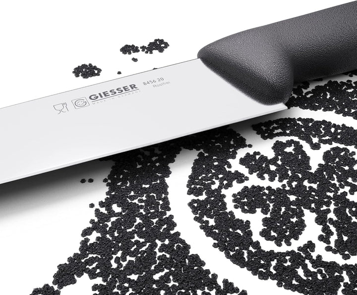 Giesser seit 1776 - Made in Germany - Tranchiermesser schwarz, Basic Black, Klinge 20 cm, rutschfest