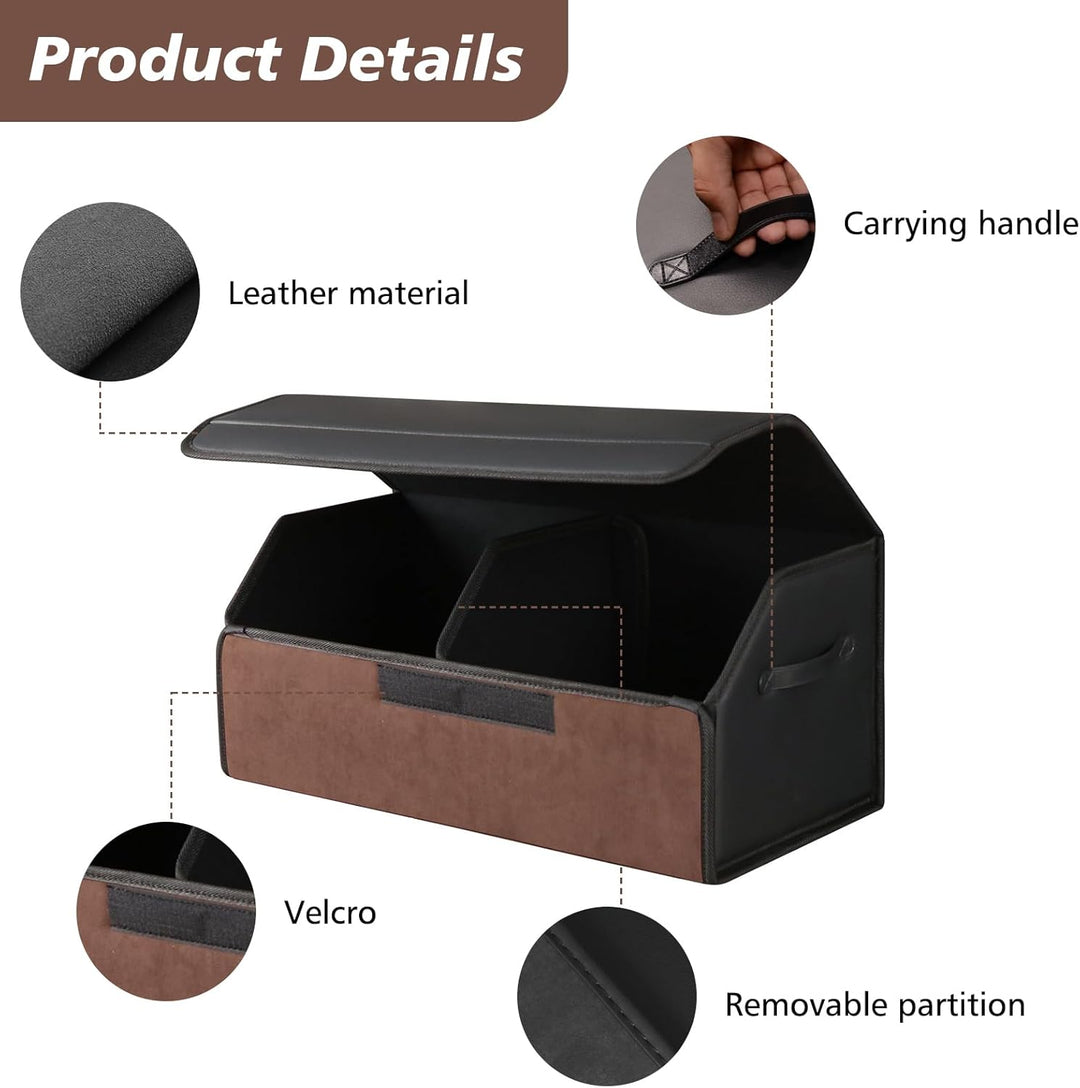Kofferraum Organizer - Kofferraumtasche mit Deckel, Auto Kofferraum Wasserdicht, Aufbewahrungsbox Au